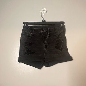 American Eagle Black Jean Shorts Size 000